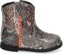 BunniesJR Bunnies JR 220655-703 Meisjes Cowboy Boots Grijs Print Leer Ritssluiting - Thumbnail 1