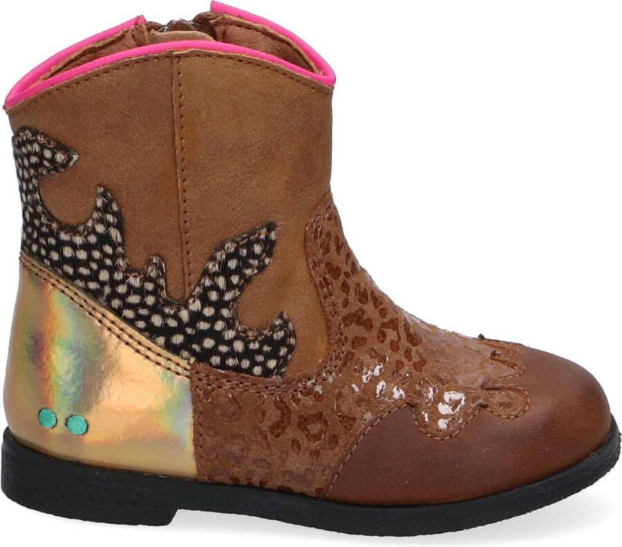 BunniesJR Bunnies JR 221654 613 Meisjes Cowboy Boots Bruin Leer Ritssluiting