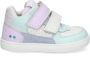 BunniesJR Bunnies JR 223302-521 Meisjes Lage Sneakers Blauw Wit Paars Leer Klittenband - Thumbnail 1