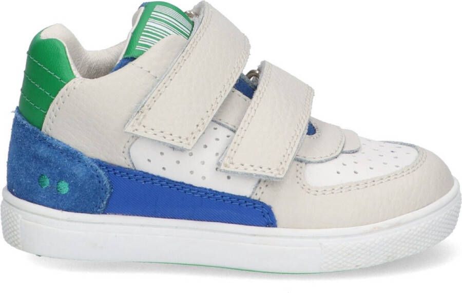 BunniesJR Bunnies JR 223302-523 Jongens Lage Sneakers Blauw Beige Groen Wit Leer Klittenband - Foto 1