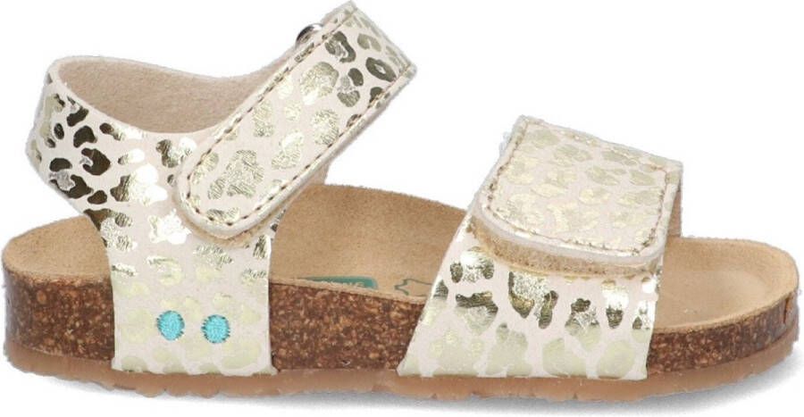 Bunnies JR 223408-503 Meisjes Sandalen Beige Goud Print Imitatieleer Klittenband - Foto 1