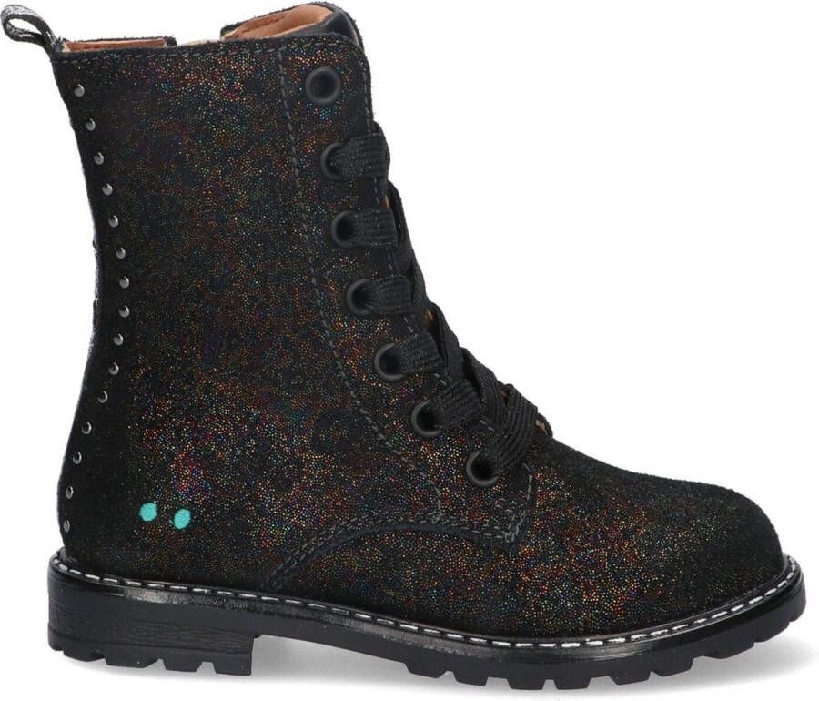 Bunnies JR 223863-998 Meisjes Biker Boots Multicolor Suède Veters