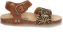 BunniesJR Bunnies JR Babette Beach Meisjes Sandalen Bruin Print Imitatieleer Gesp - Thumbnail 1