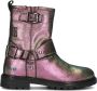 BunniesJR 224866-998 Meisjes Biker Boots Multicolor Suède Gesp Met Rits - Thumbnail 7