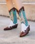 Weloveshoes SmileFavorites Dames Cowboylaarzen met Hak Camel Imitatieleer - Thumbnail 2