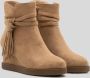 Weloveshoes Black Friday Deal Dames Enkellaarzen Western Suedine Khaki - Thumbnail 3