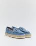 Weloveshoes SmileFavorites Instappers Western Blauw Stof - Thumbnail 3