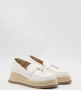 Weloveshoes SmileFavorites Loafers & Espadrilles met Hak Wit Imitatieleer - Thumbnail 4