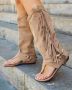 Weloveshoes SmileFavorites Instappers Slippers Western Beige Suedine - Thumbnail 1