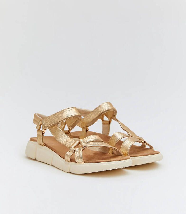 Buonarotti Dames Sandalen Slippers Goud Stof