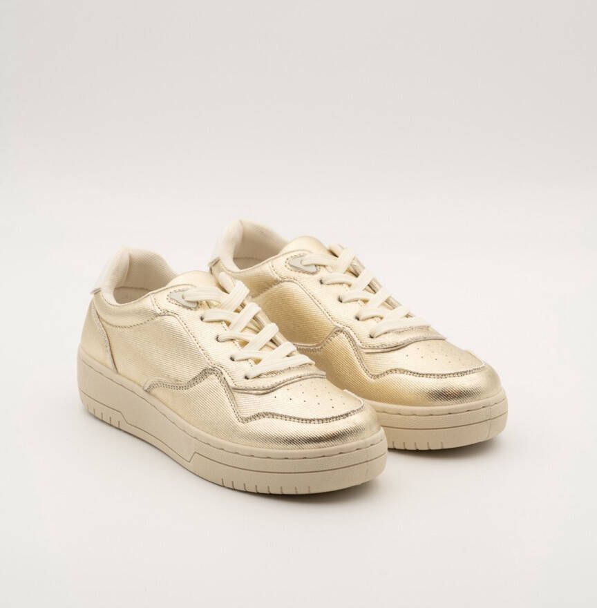 Weloveshoes SmileFavorites Dames Sneakers Goud Imitatieleer