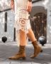 Weloveshoes SmileFavorites Sock boots met Hak Camel Suedine - Thumbnail 1