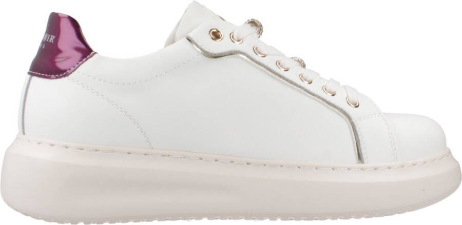 CafèNoir Leren Sneakers White Dames