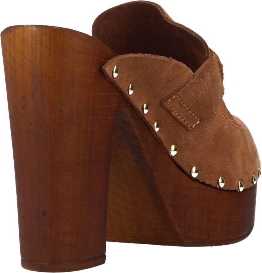 CafèNoir Heeled Mules Brown Dames