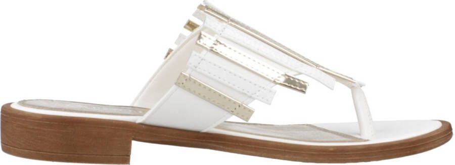 CafèNoir Kleurrijke Multi-Strap Flip Flops White Dames