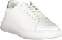 Calvin Klein Verhoogde Cupsole Veterschoenen van Leer White Dames - Thumbnail 1