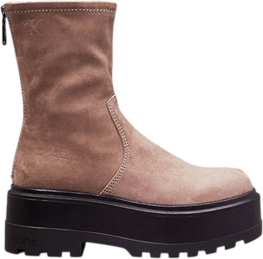 Calvin Klein Laarsjes FLATFORM ZIP MG SS Plateau herfstmode boots met praktische hakrits