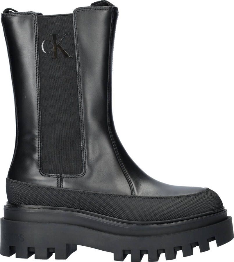 Calvin Klein Jeans Flatform Chelsea Boot Dames Herfst Winter Collectie Black Dames