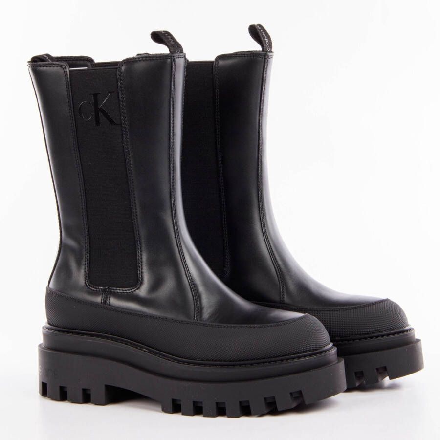 Calvin Klein Jeans Flatform Chelsea Boot Dames Herfst Winter Collectie Black Dames