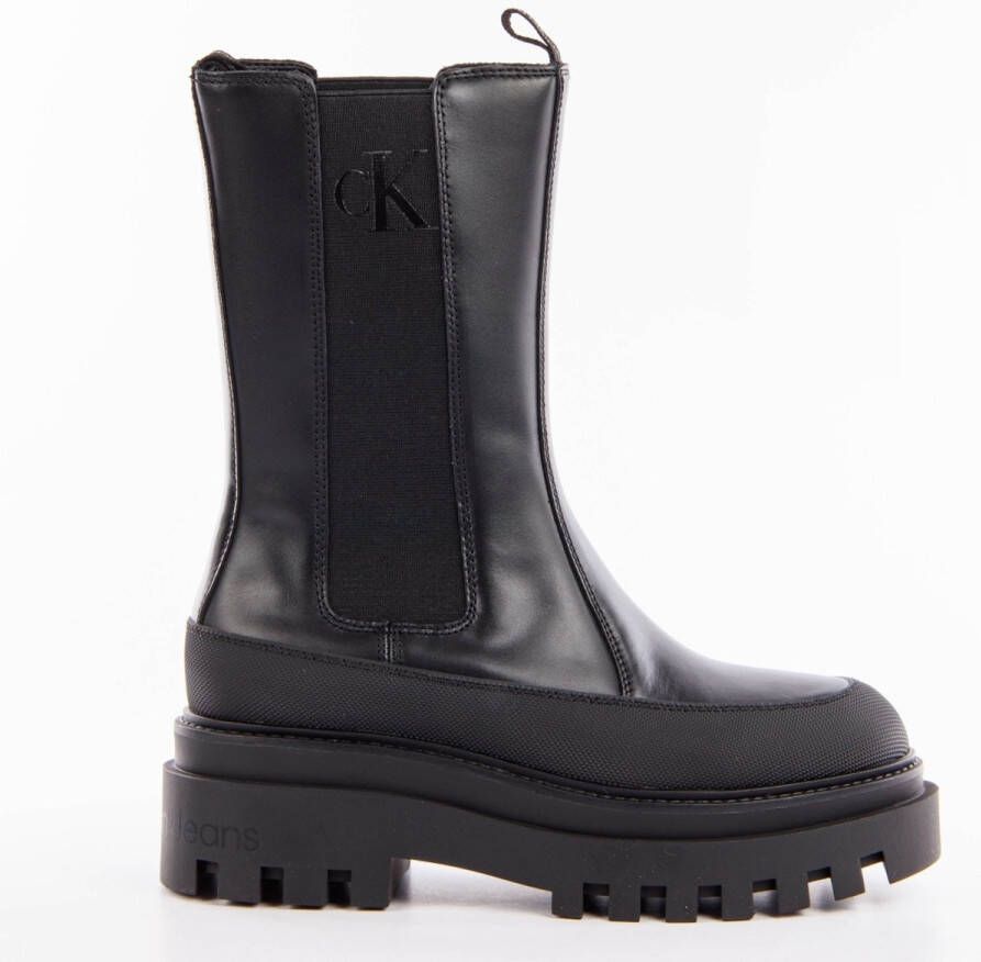 Calvin Klein Jeans Flatform Chelsea Boot Dames Herfst Winter Collectie Black Dames