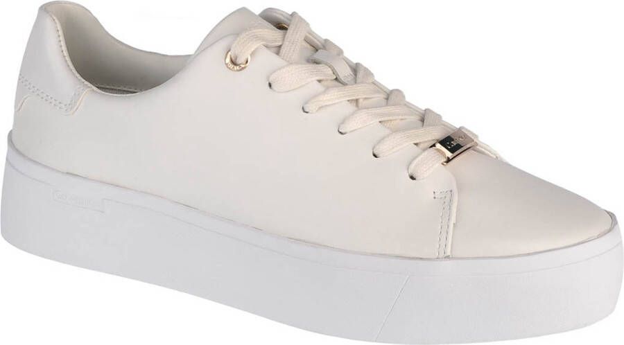 Calvin Klein Flatform Lace Up HW0HW00575 0K4 Vrouwen Wit Sneakers Sneakers