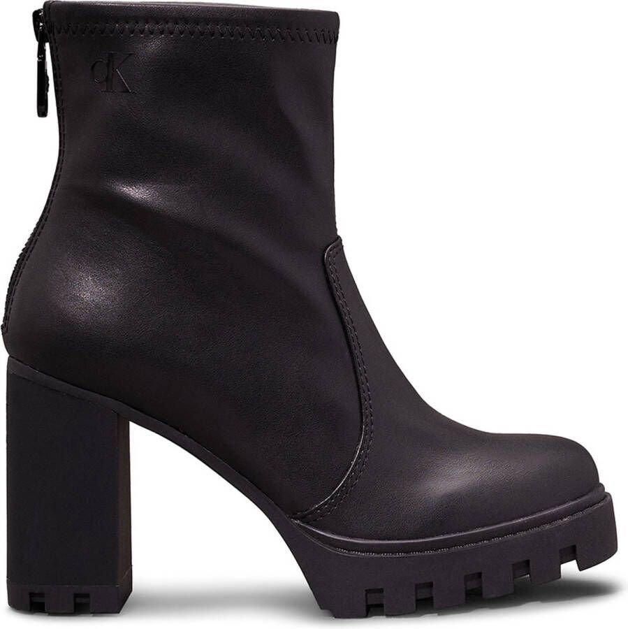 Calvin Klein Highheel-laarsjes HEEL PLATFORM ZIP BOOT MG NAPPA ankleboots enkellaars blokhak met hielrits