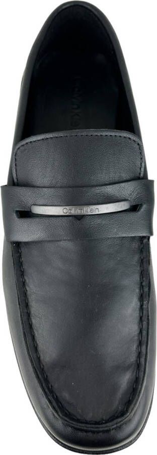 Calvin Klein Zwarte Metalen Bar Loafers Black Heren