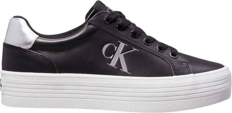 Calvin Klein Plateausneakers BOLD VULC FLATF LACEUP LTH lage schoen freizeitsneaker veterschoen met stijlvolle plateauzool