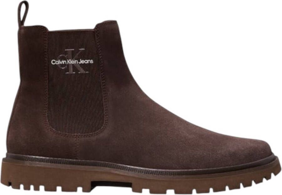 Calvin Klein Jeans Suède Chelsea Laarzen Mannen Herfst Winter Brown Heren