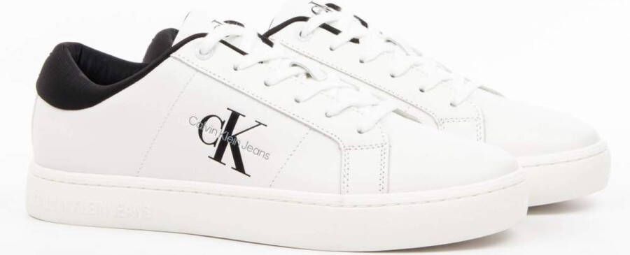 Calvin Klein Jeans Leren Sportieve Sneakers Met Rubberen Zool