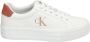 Calvin Klein Jeans Leren Dames Sneakers Lente Zomer Collectie White Dames - Thumbnail 1