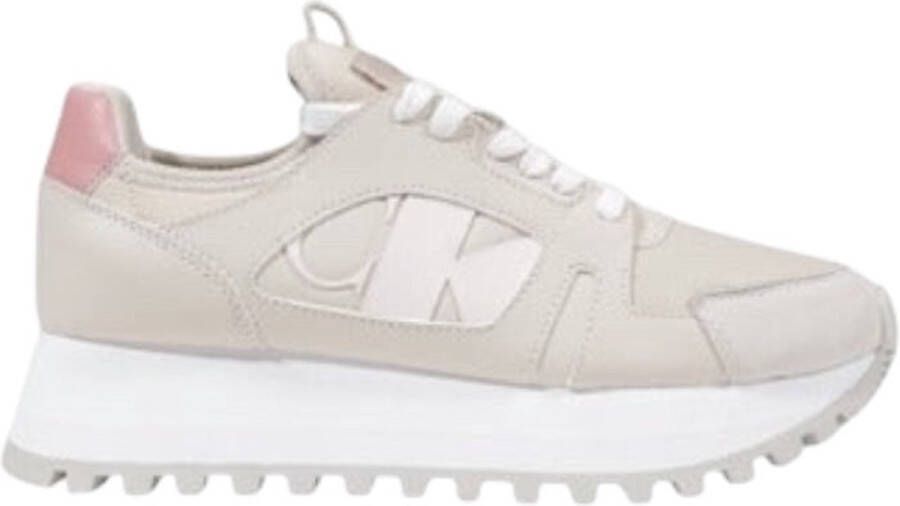 Calvin Klein Jeans Beige Polyester Sneaker Dames Collectie Beige Dames