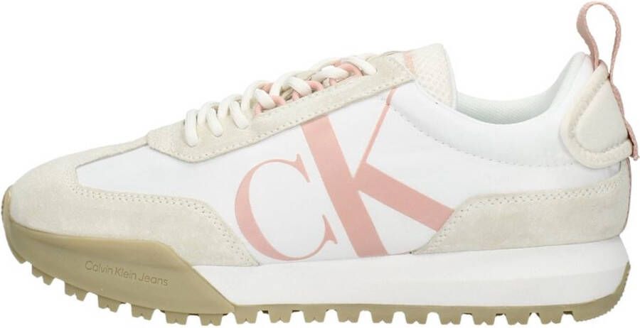 Calvin Klein New Retro Runner Laceup Low Veterschoenen Laag wit