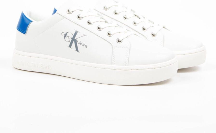 Calvin Klein Lage leren sneakers Wit White Dames