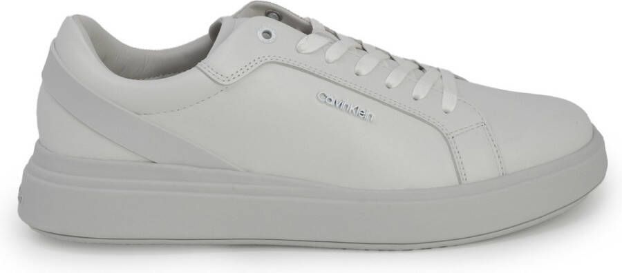 Calvin Klein Grijze leren sneaker herfst winter collectie Gray Heren