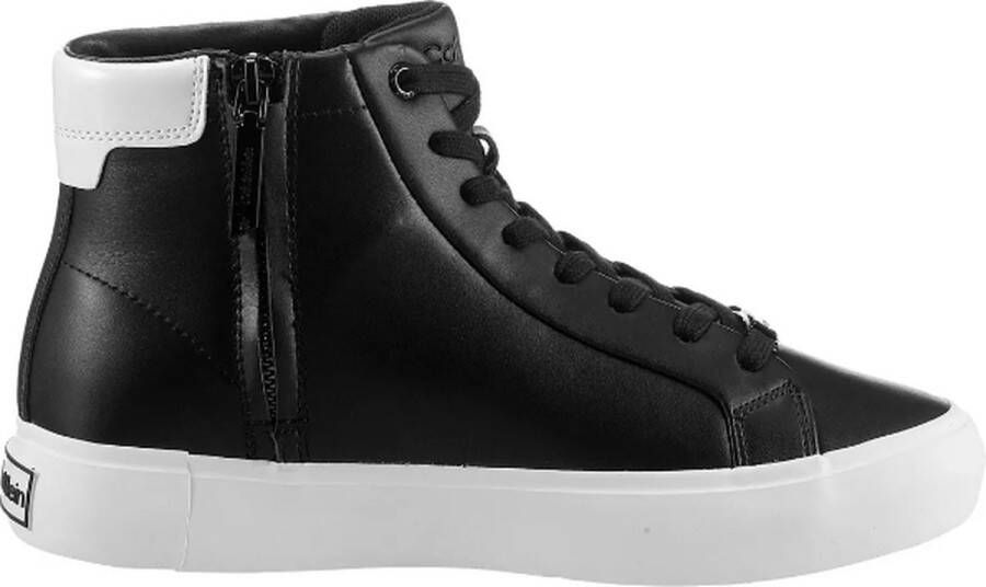 Calvin Klein Zwarte Leren Sneakers met Ingelegd Logo Black Dames - Foto 1