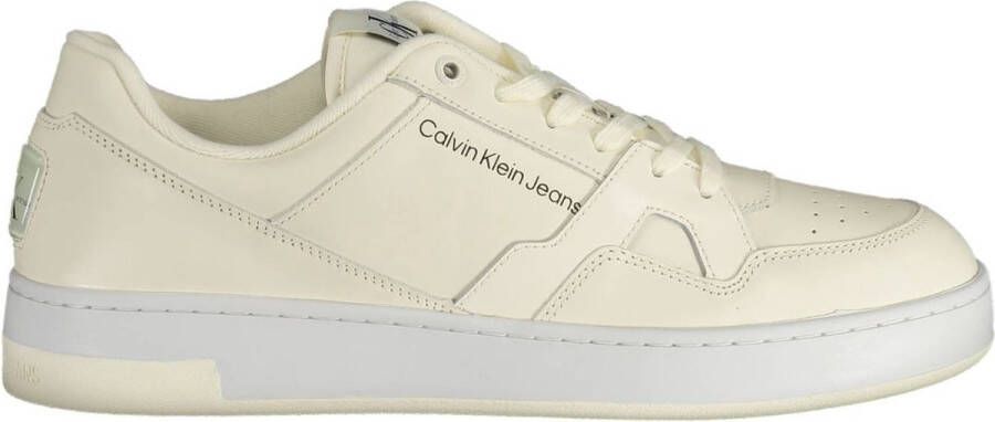 Calvin Klein Sportieve Veterschoenen met Contrastdetails White Heren