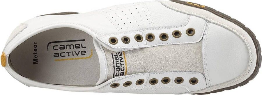 Camel active Stijlvolle Meteor Canvas Instap Sneaker White Heren