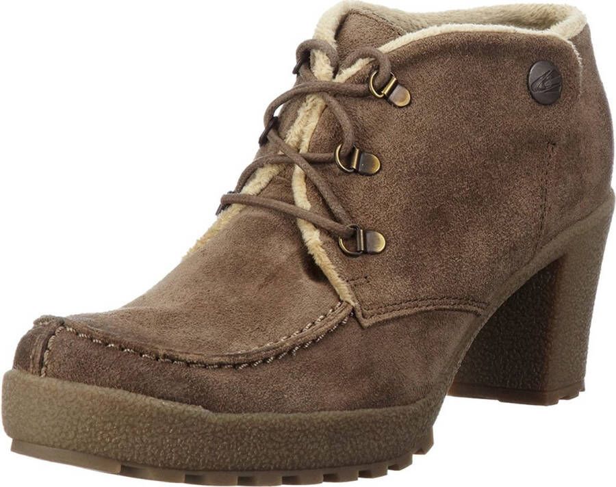 Camel active Stijlvolle Pisa Suède Enkellaars Brown Dames