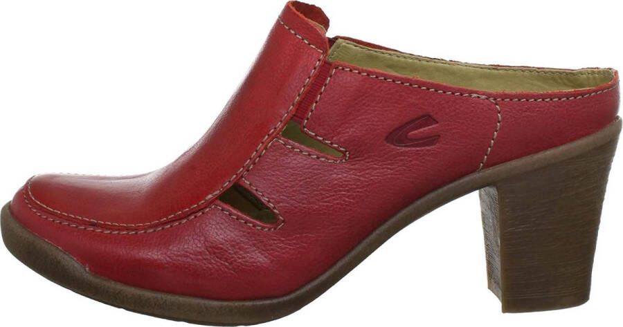 Camel active Elegante Vintage Stijl Sandaal met Modieuze Hak Red Dames