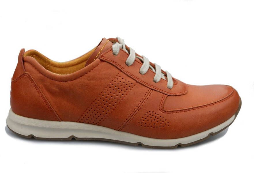 Camel active Sportieve zomersneaker met subtiele stiksels Orange Dames