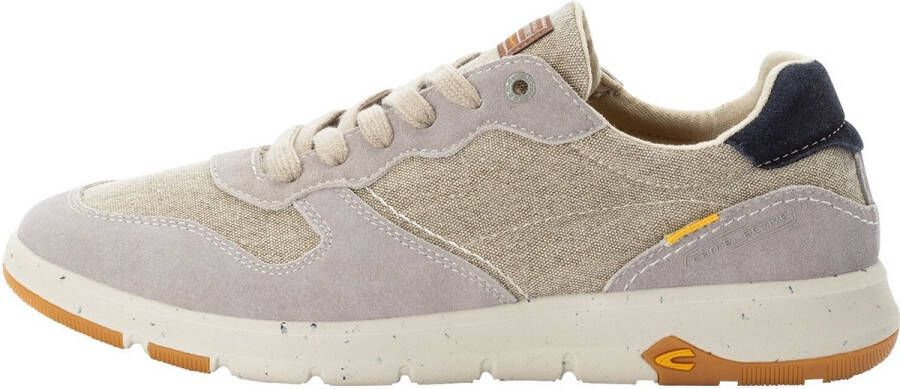 Camel Active Canvas sneakers met lederen afwerking Maat menswear-42 Zand