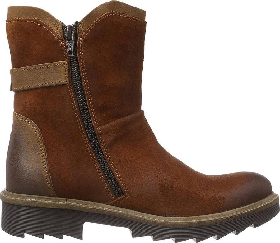 Camel active Vintage Nubuck Leren Enkellaars Brown Dames