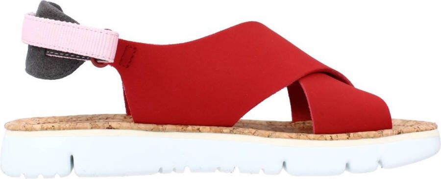 Camper Flat Sandals Red Dames