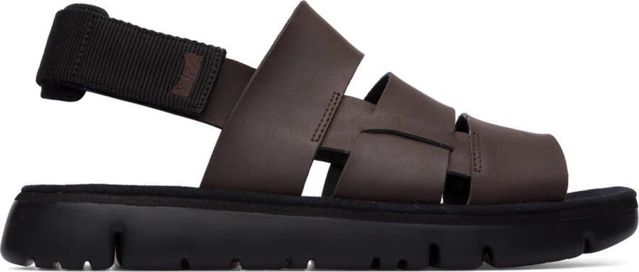 Camper Leren Sandalen met Bandsluiting Brown Heren