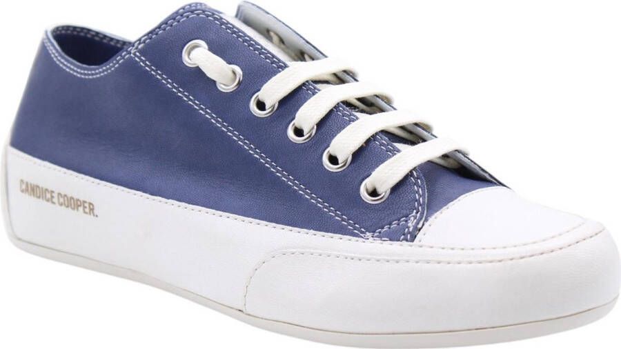 Candice Cooper Buffed leather sneakers Rock S Blue Dames