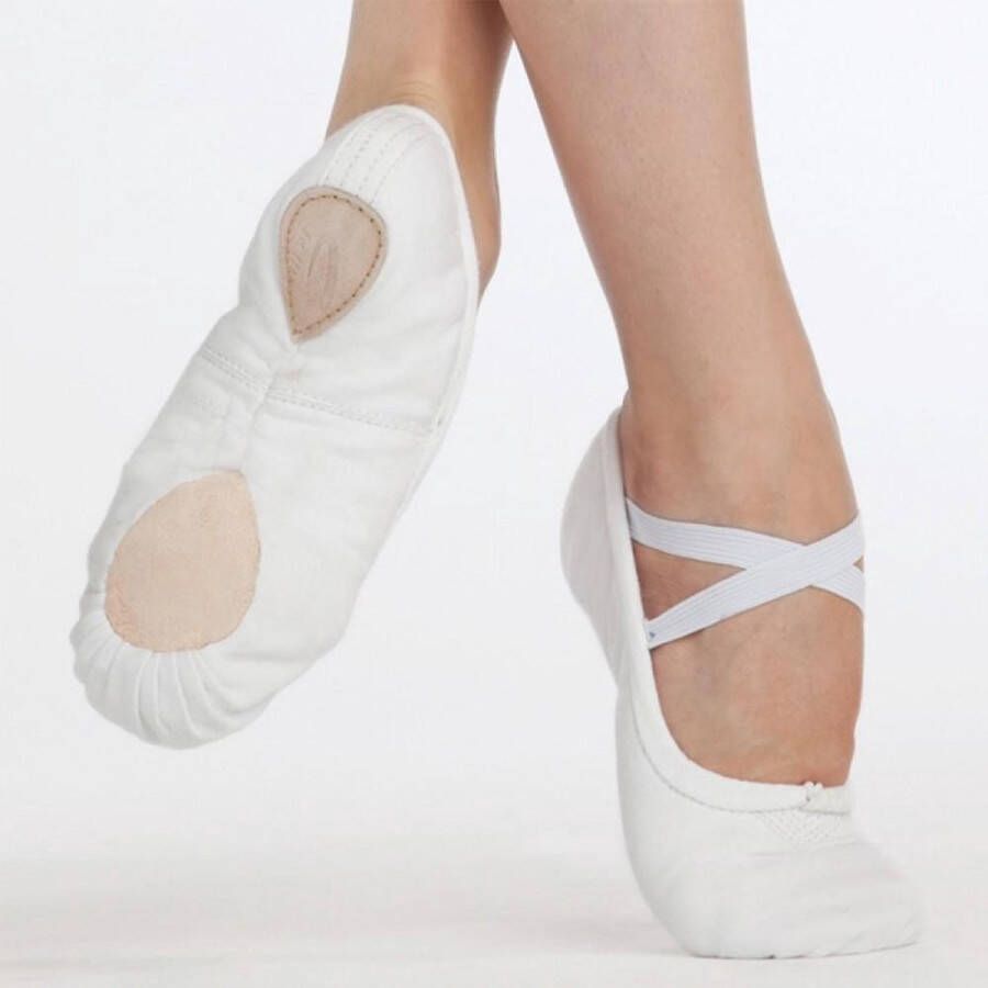 Capezio Pro Canvas 2039 Balletschoen Splitzool WHT