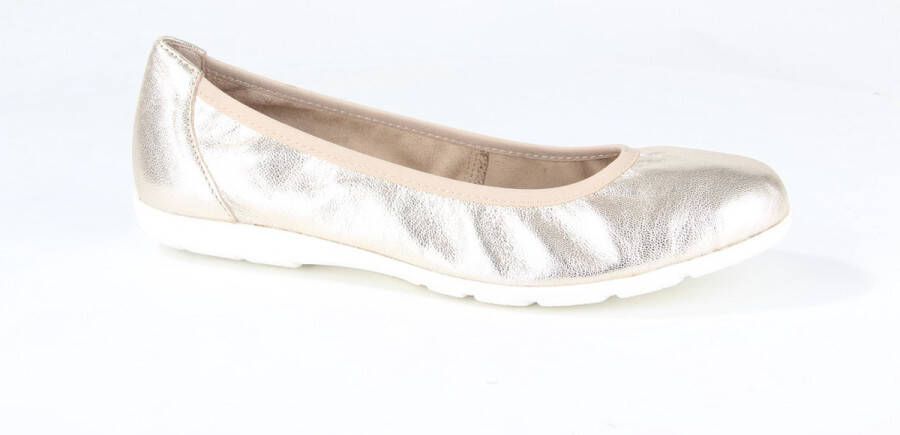 Caprice 9-22150-42-959 Dames Ballerina's Goud Metalli