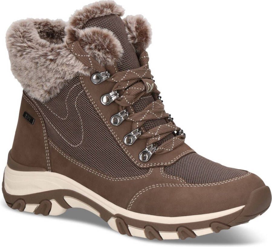 Caprice Winterlaarzen sleehak veterschoenen outdoorschoen in comfortabele breedte