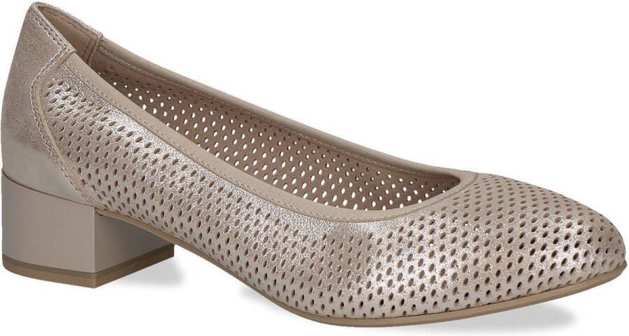 Caprice Elegante Metallic Gesloten Formele Schoenen Beige Dames